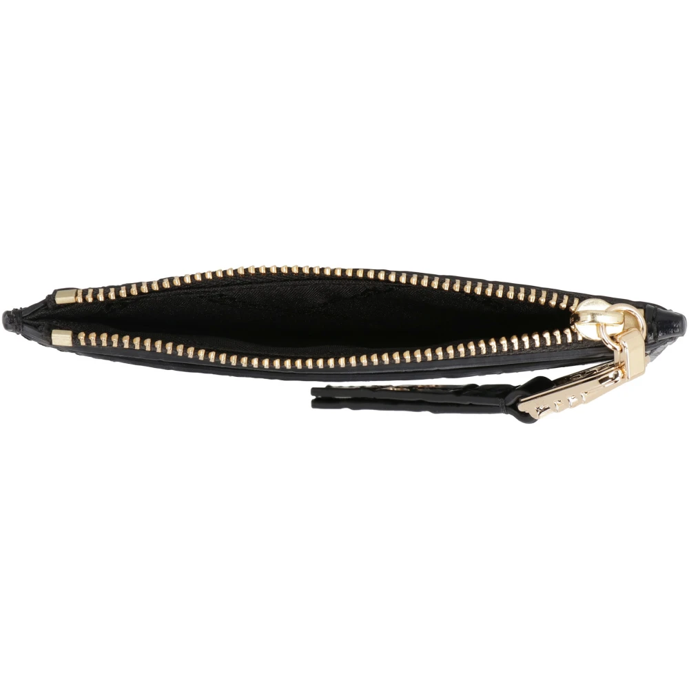 Michael Kors Croco-print pasjeshouder met muntvak Black Dames