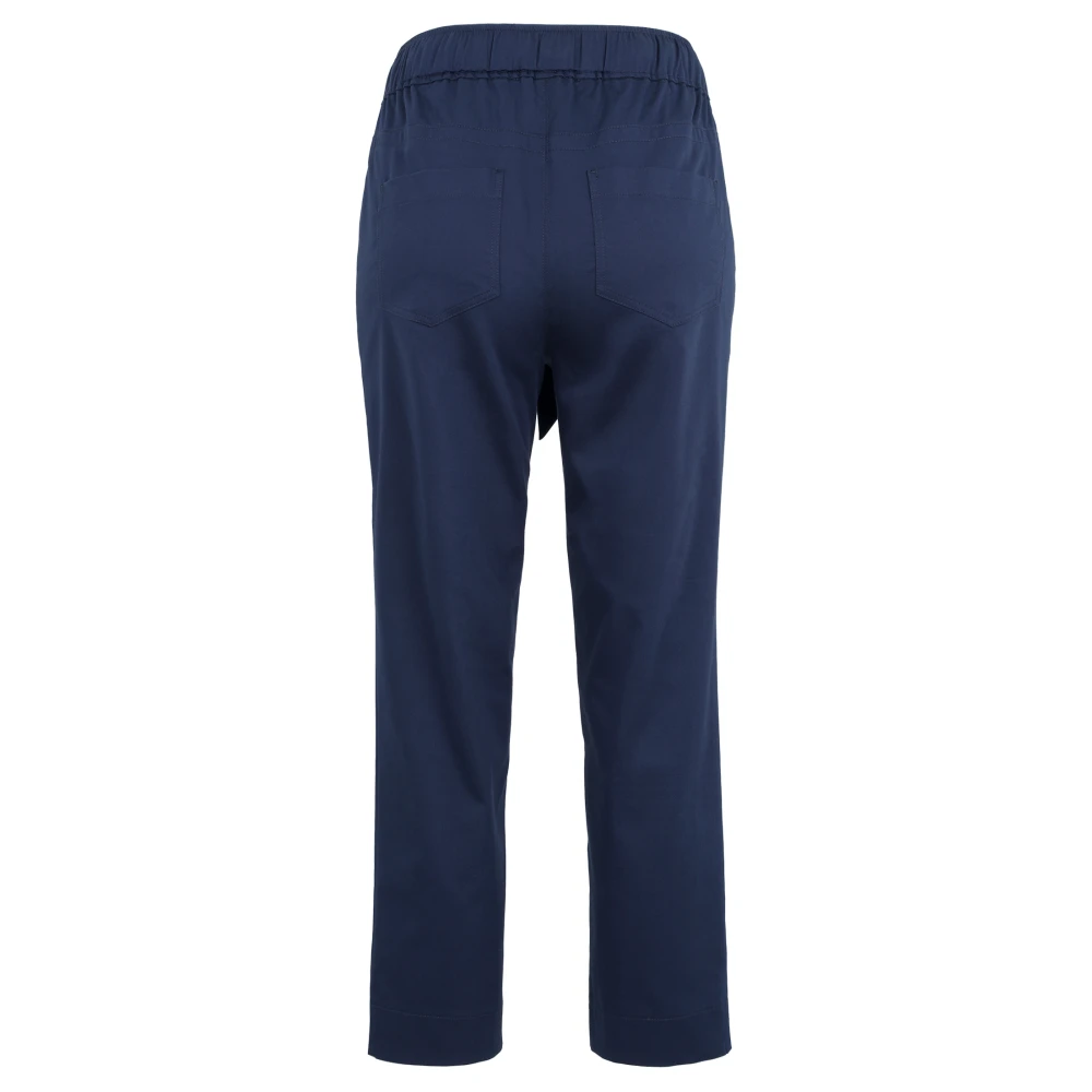 Betty & Co Casual broek met elastische tailleband Blue Dames