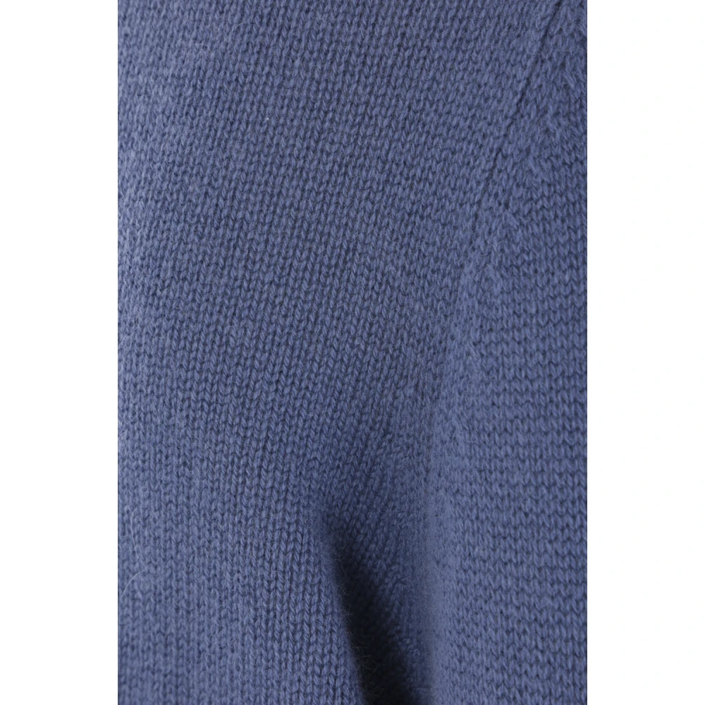 allude Blauwe Kasjmier Trui Hoge Hals Blue Dames