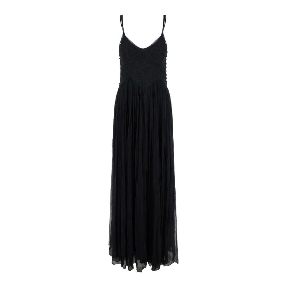 Twinset Zwarte Jurk Abito Black Dames