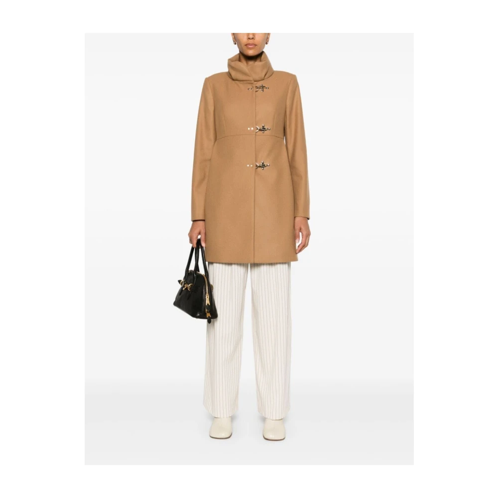 Fay Elegante Romantische Jas Brown Dames