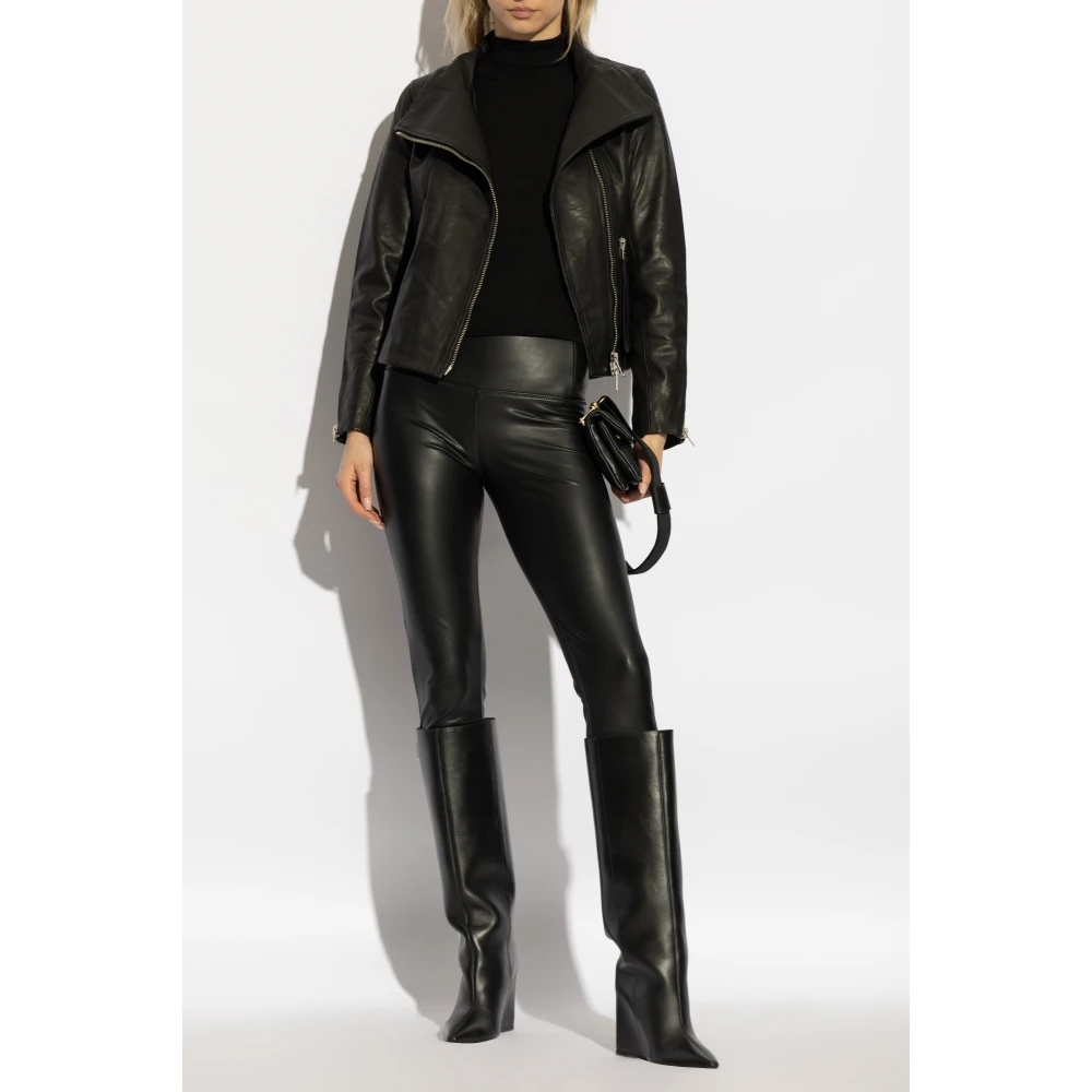 AllSaints Eco lederen Cora leggings Black Dames