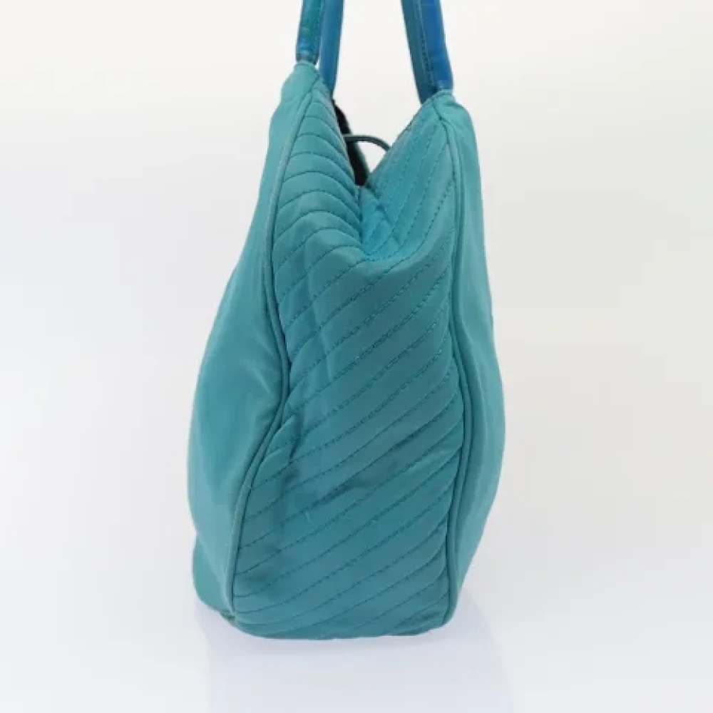 Yves Saint Laurent Vintage Pre-owned Nylon handbags Blue Dames
