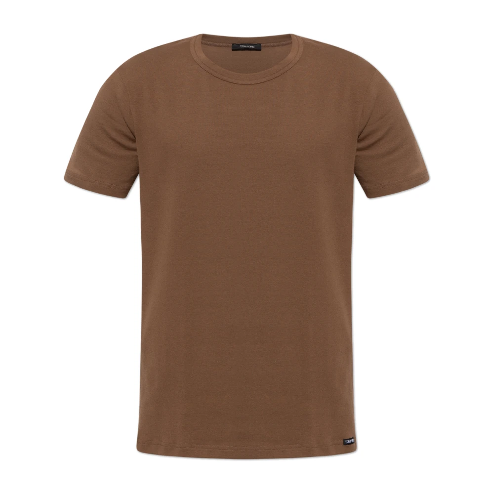 Tom Ford Ondergoed T-shirt met logopatch Brown Heren