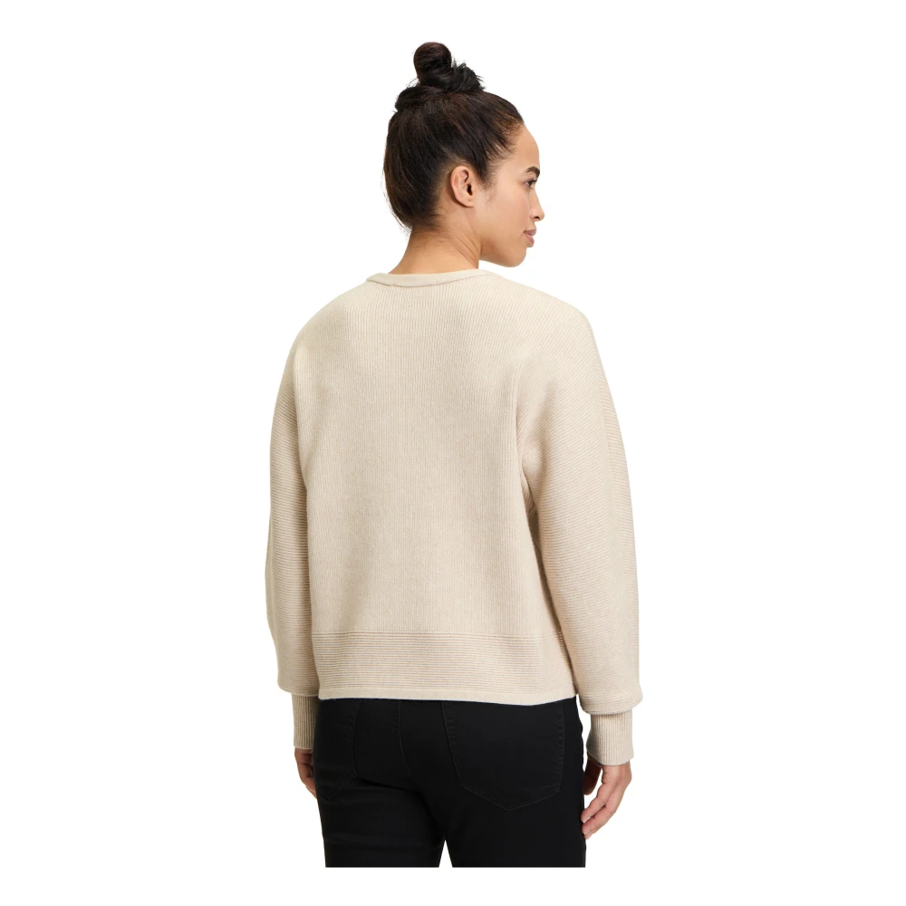 Betty & Co Gebreide trui met structuur Beige Dames