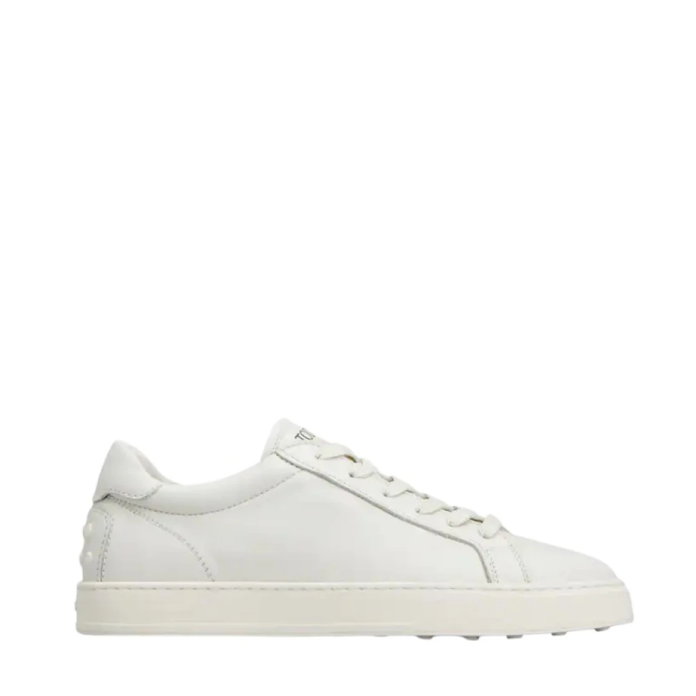 Tod's Men's White Leather Trainers - Sneakers - 9 Uk - Shoes