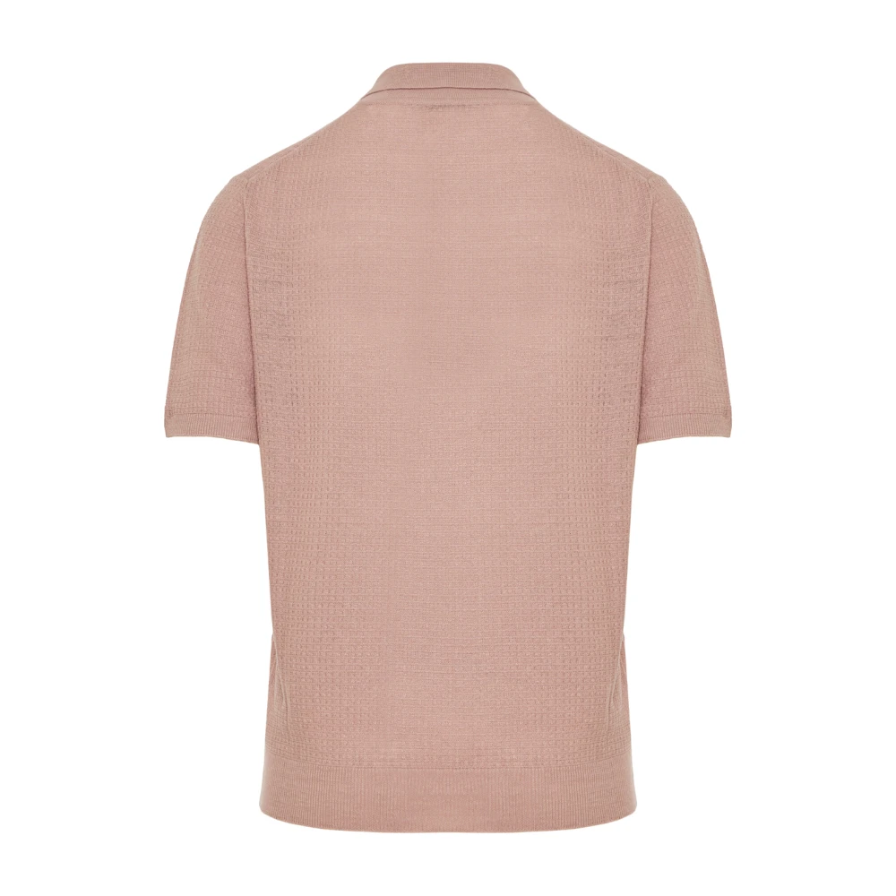 Corneliani Polo Shirts Pink Heren