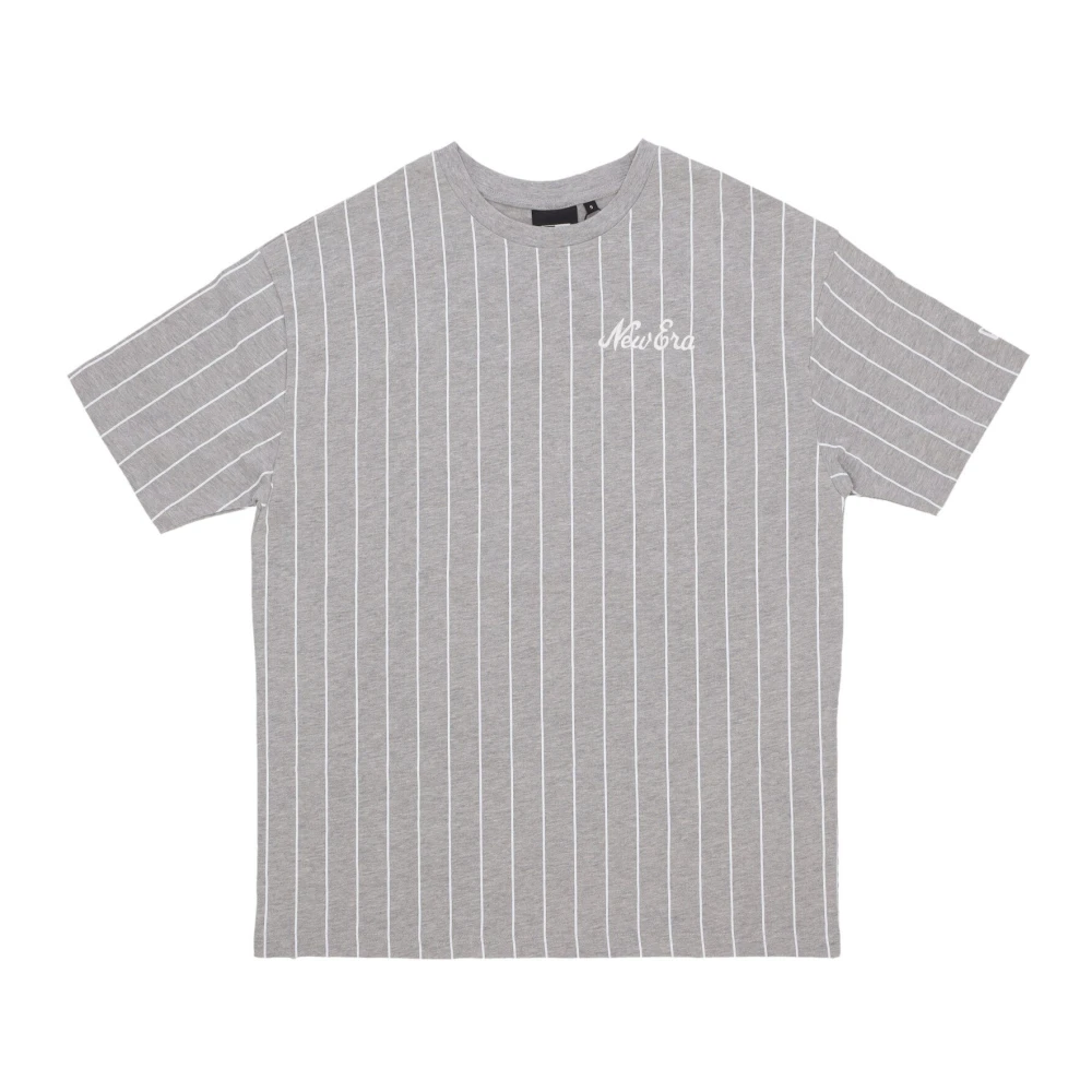 New era Pinstripe T-Shirt voor Mannen Gray Heren