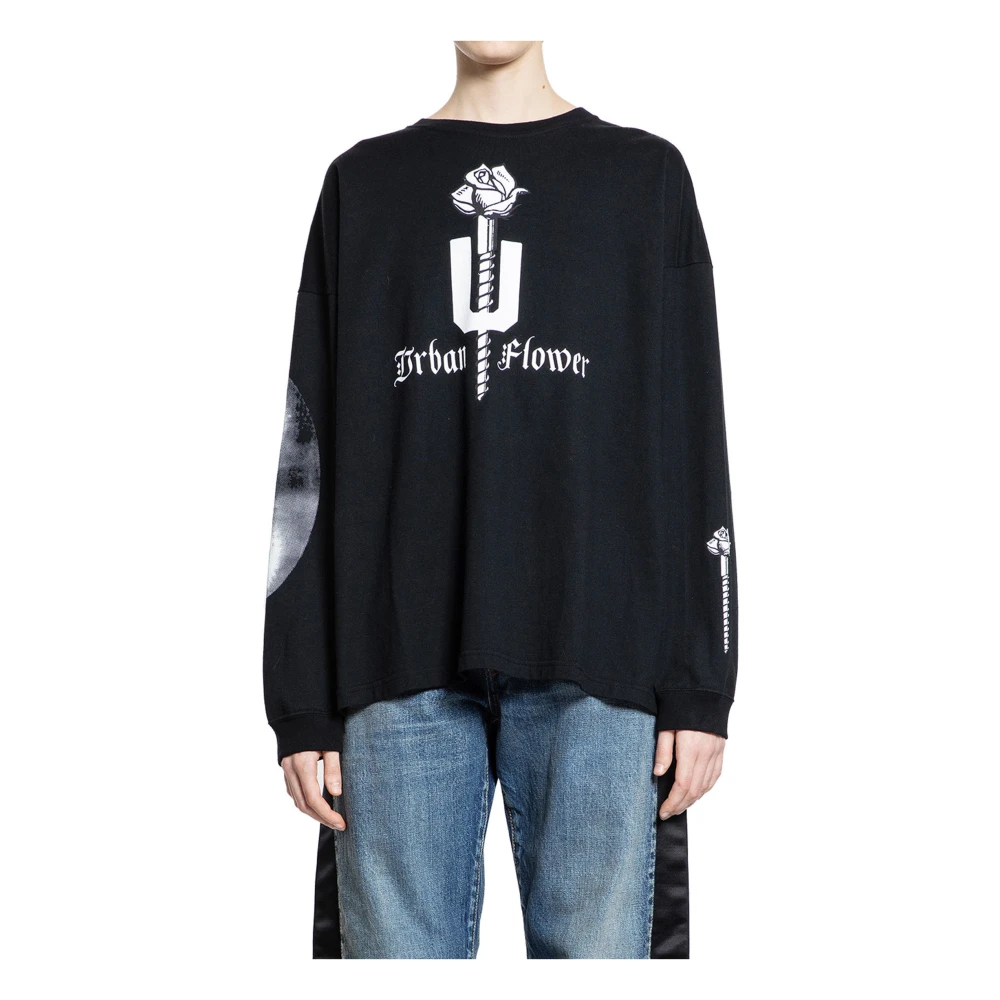 Undercover Grafische Print Zwarte T-Shirt Black Dames