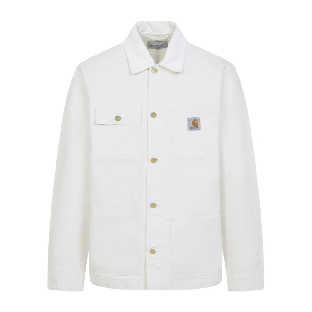 Carhartt Wip Men's White Light Jackets, M, Wax Jacket