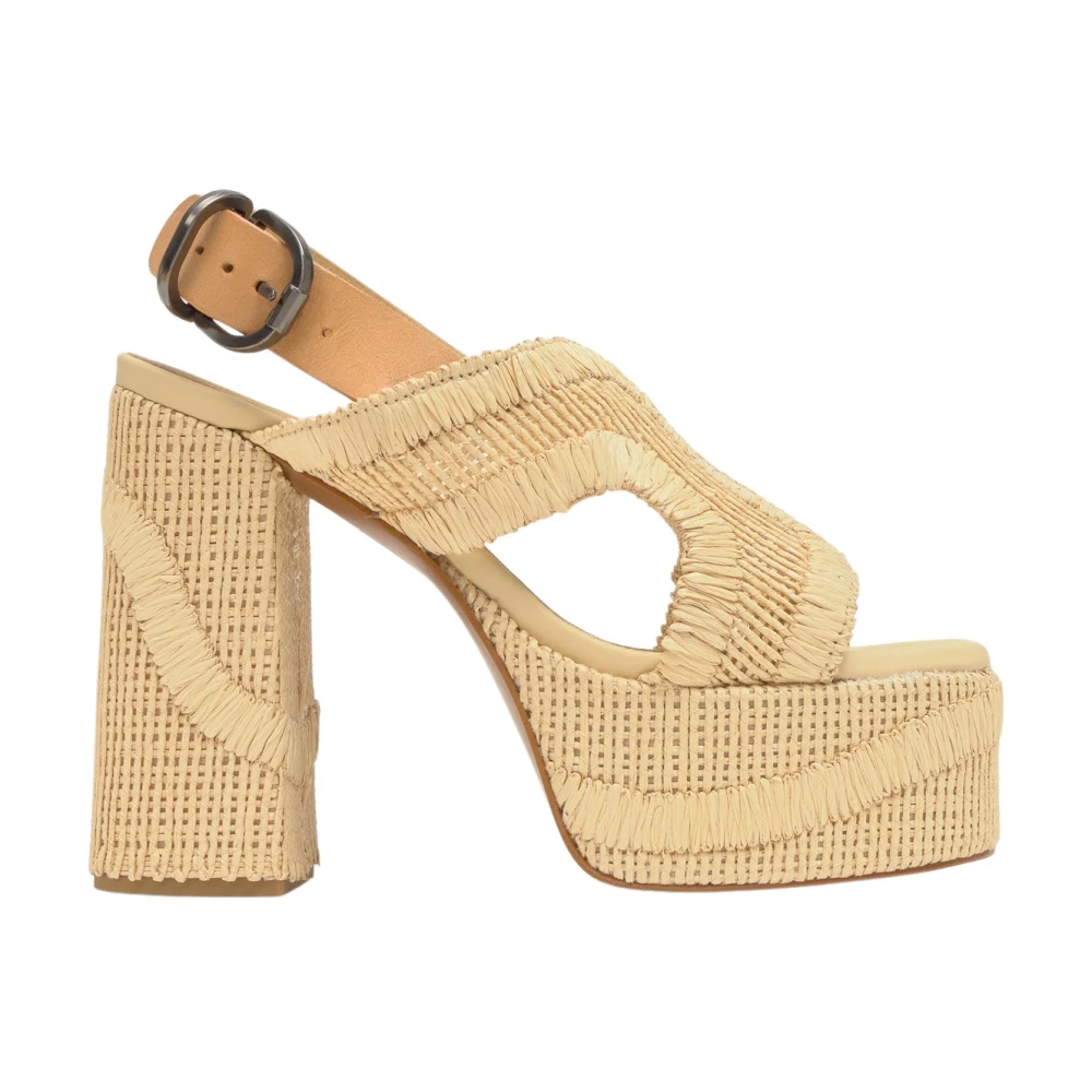 Castañer Women's Beige Francina High Heel Sandal - High Heel Sandals - 6 Uk - Shoes