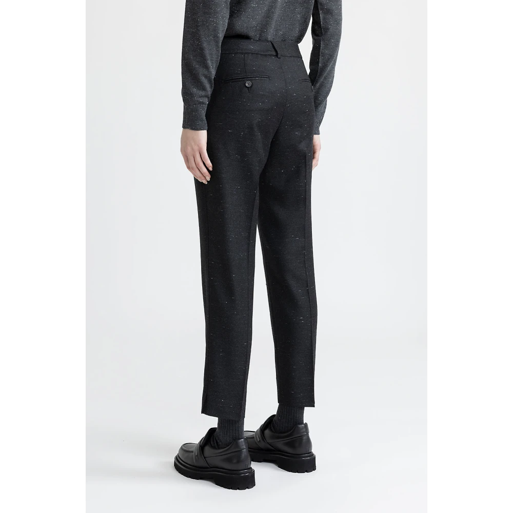 PESERICO Loro Piana stof sigarettenbroek Black Dames