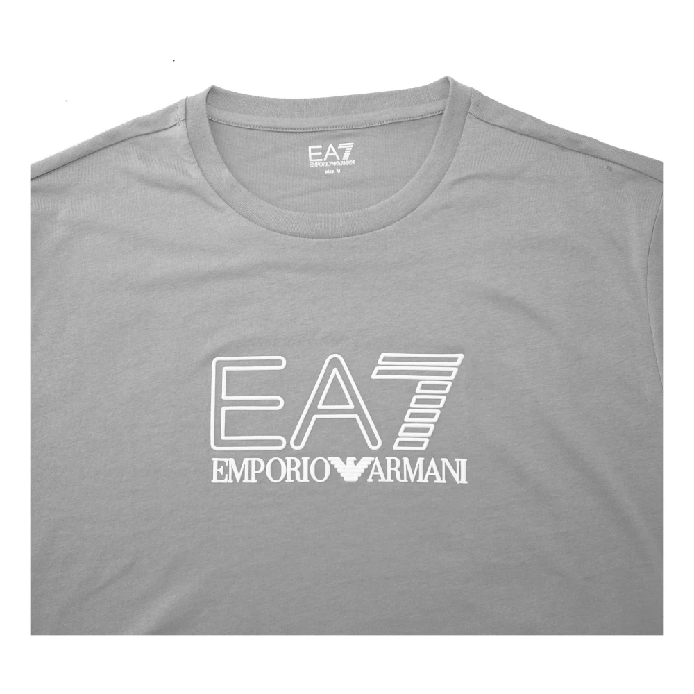 Emporio Armani EA7 Sportief Elegant Crew-Neck T-Shirt Gray Heren