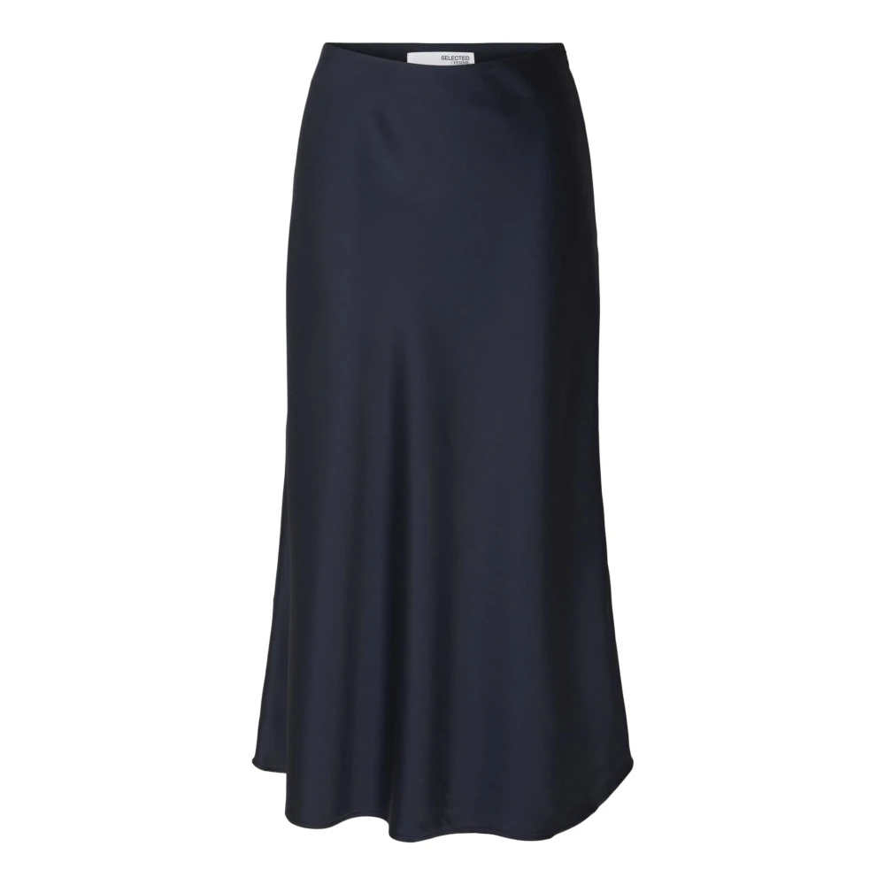 Selected Femme Lena HW Midi Rok Blue Dames