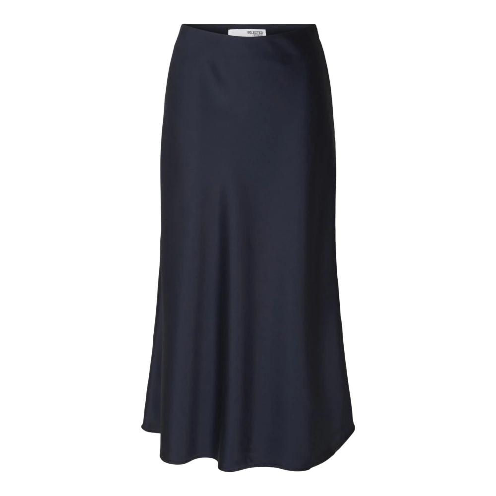 Selected Femme SLF Lena HW Midi Skirt Blue Dames