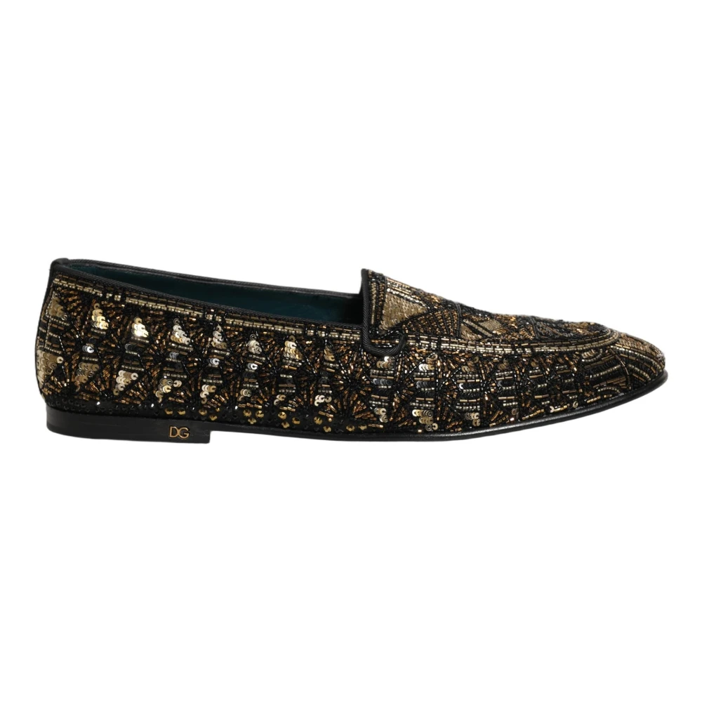 Dolce & Gabbana Homme Noir - Mocassins Chaussures Habillées - Chaussures - Taille: 44 Eu