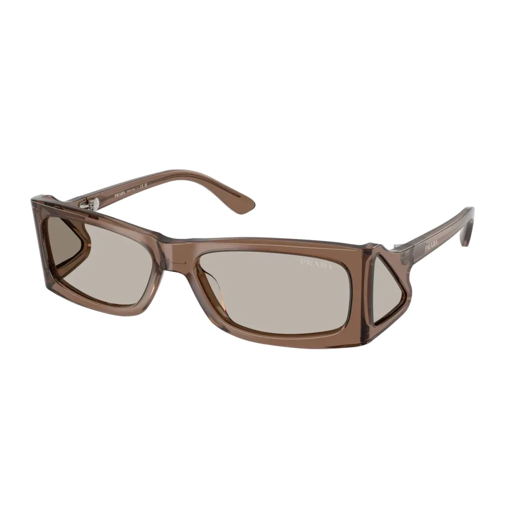 Prada Unisex Brown Sunglasses, 56 Mm, Rectangular Sunglasses