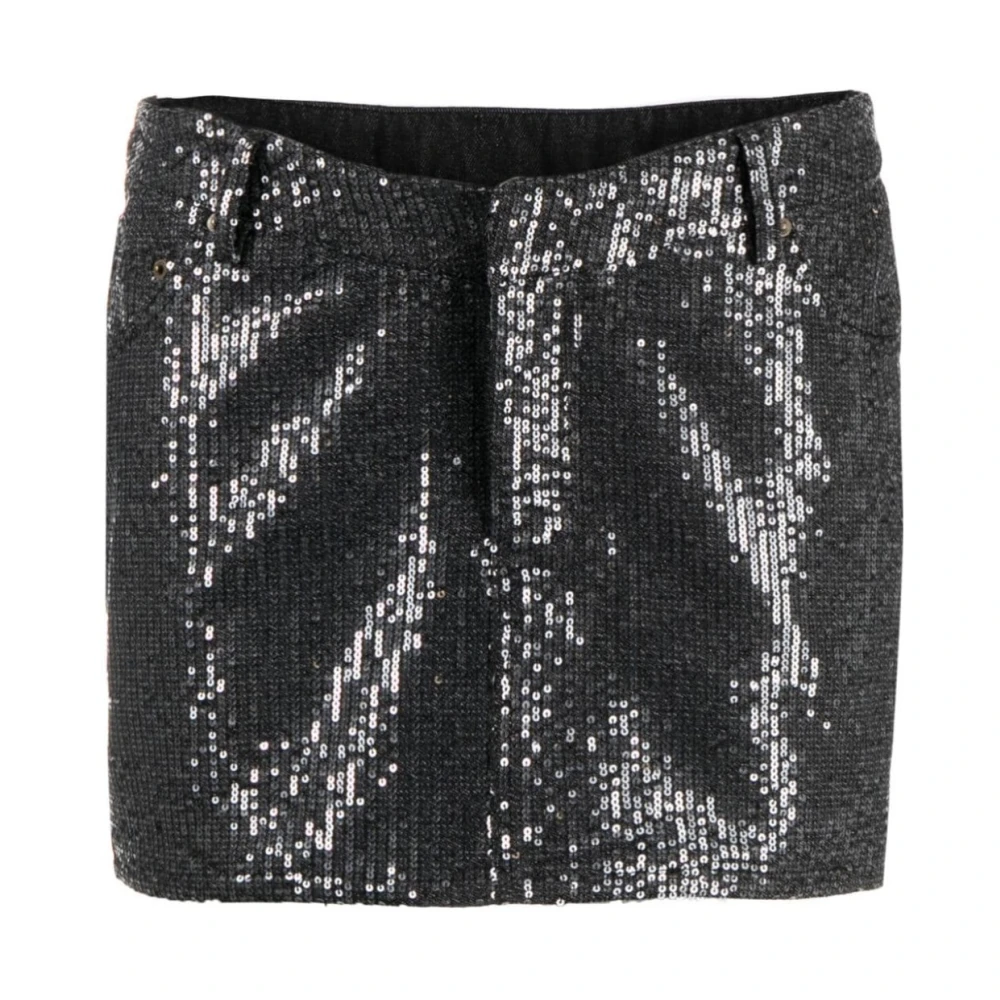 Rotate Birger Christensen Paillet Mini Rok Black Dames
