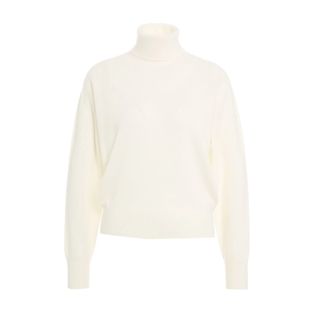 Hvit Turtleneck Kasjmirgenser Aw24