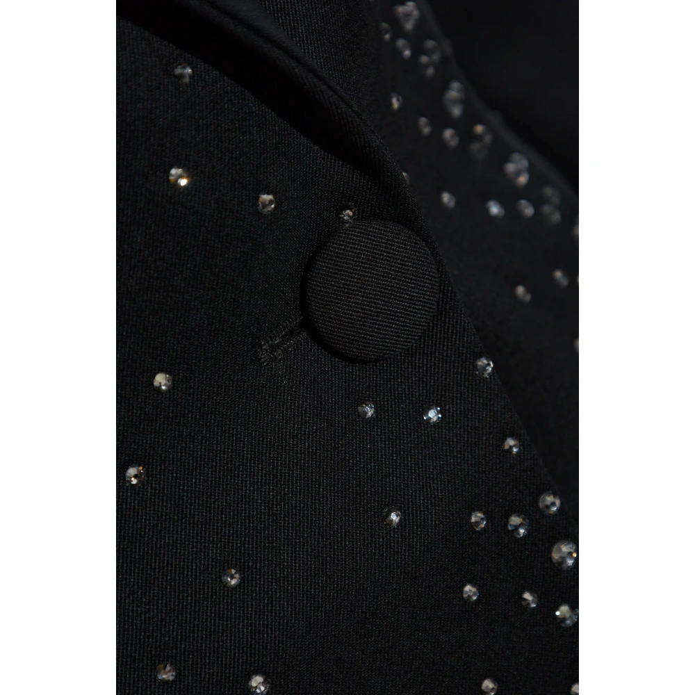 The Attico Wollen blazer met pailletten Black Dames
