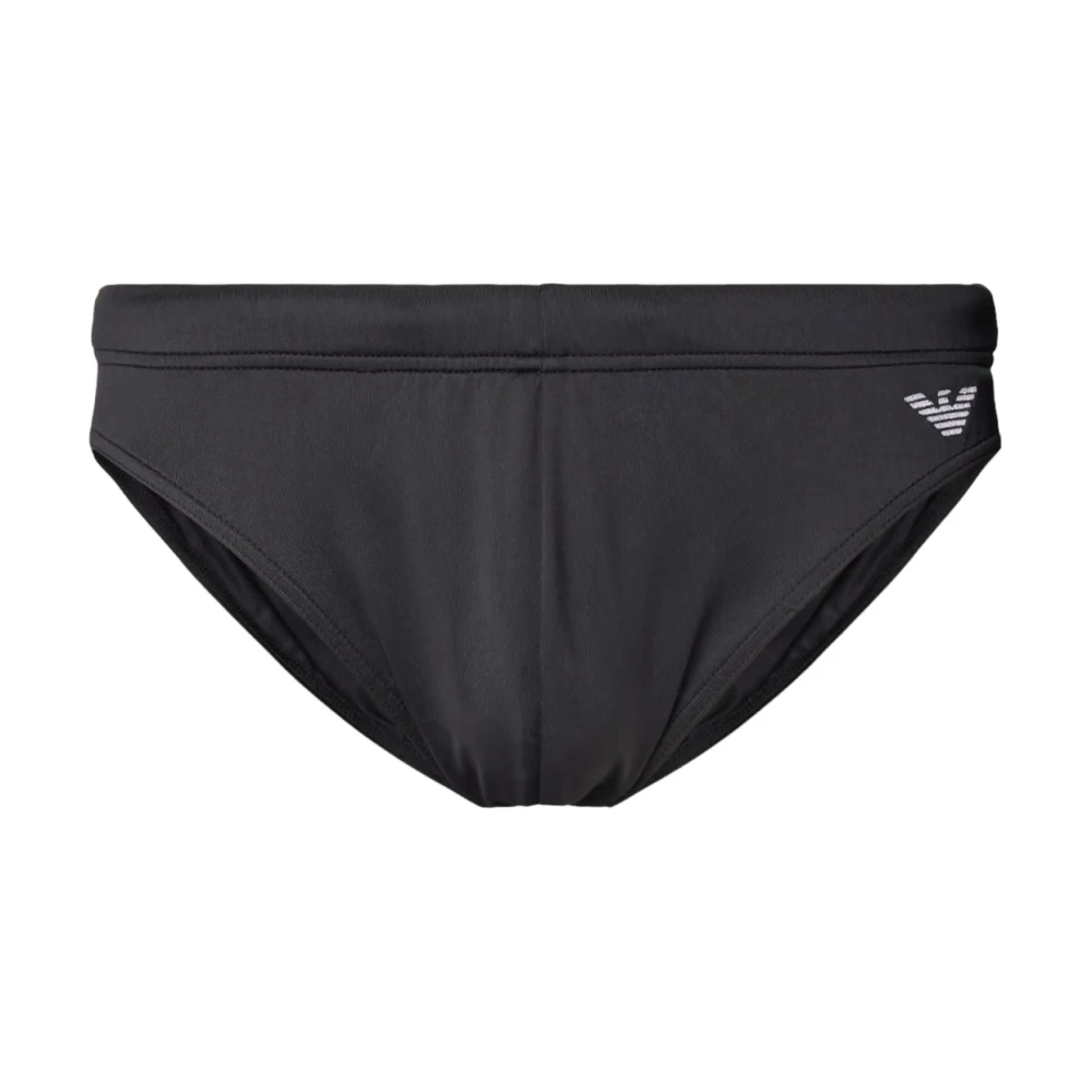 Emporio Armani Geborduurde logo zwembroek Zwart Black Heren