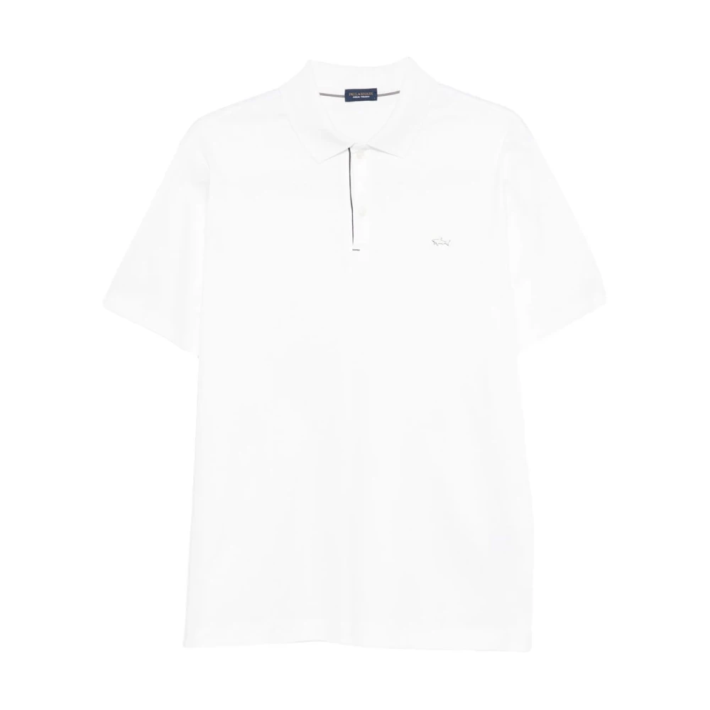 Paul & Shark Men's White Cotton Polo Shirt For - Polo Shirts - L - Tops