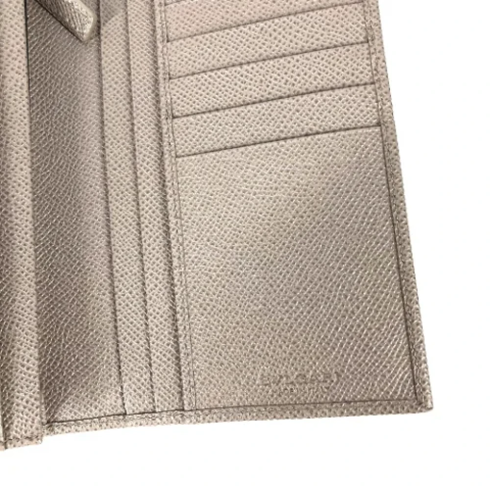 Bvlgari Vintage Pre-owned Leather wallets Gray Dames