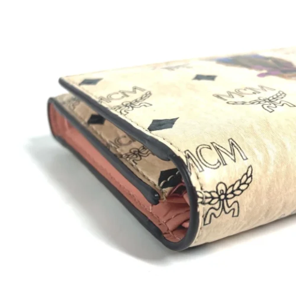 MCM Pre-owned Leather wallets Beige Dames