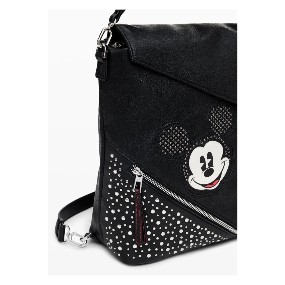 Desigual Zwarte Rugzak met Rits Black Dames