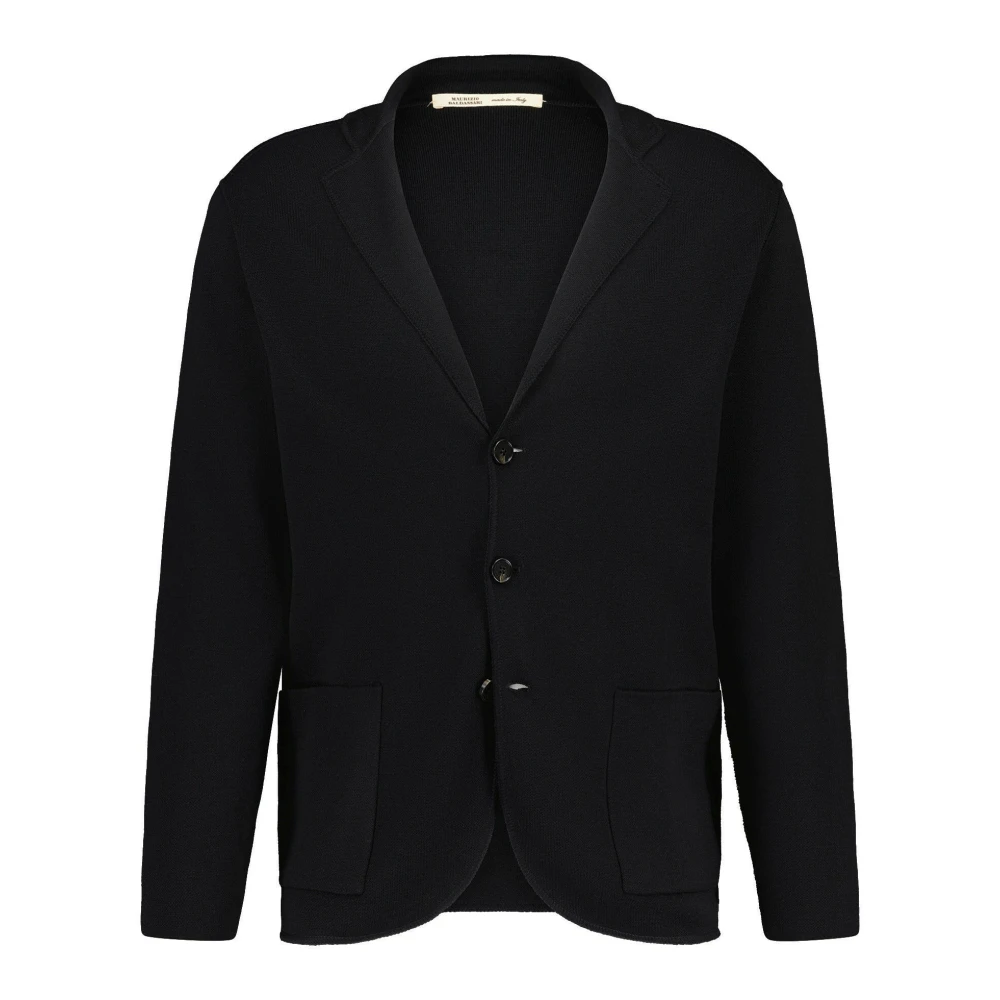 Maurizio Baldassari Wollen Gebreid Jack Drieknoopssluiting Black Heren