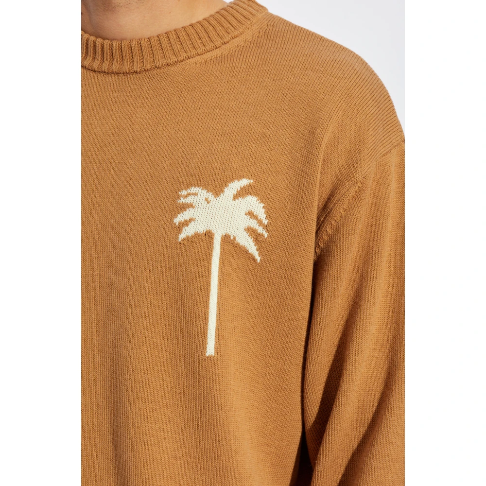 Palm Angels Trui met palm patroon Brown Heren