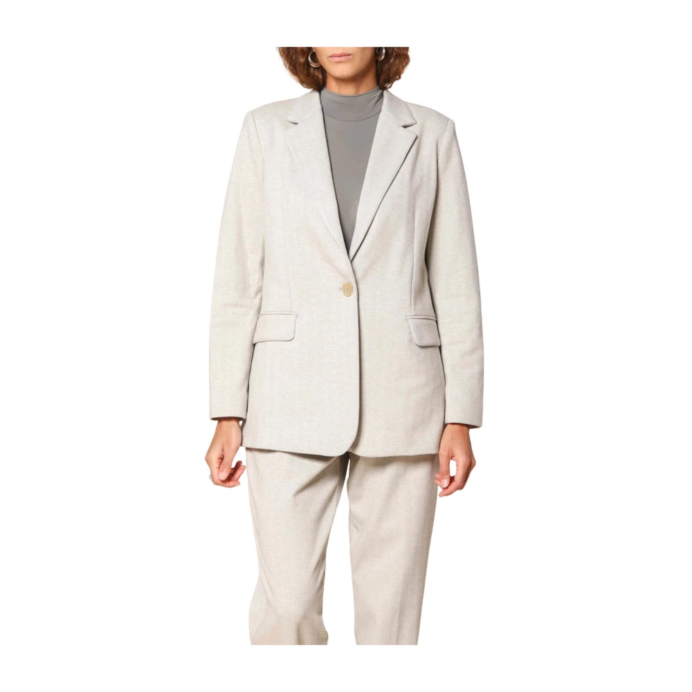 Mason's Lange jersey blazer met resca patroon Gray Dames