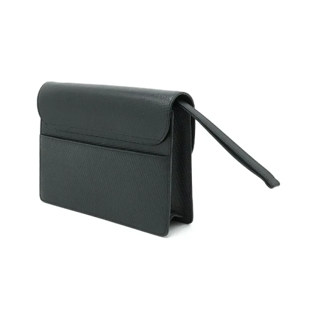 Dunhill Pre-owned Leather clutches Black Heren