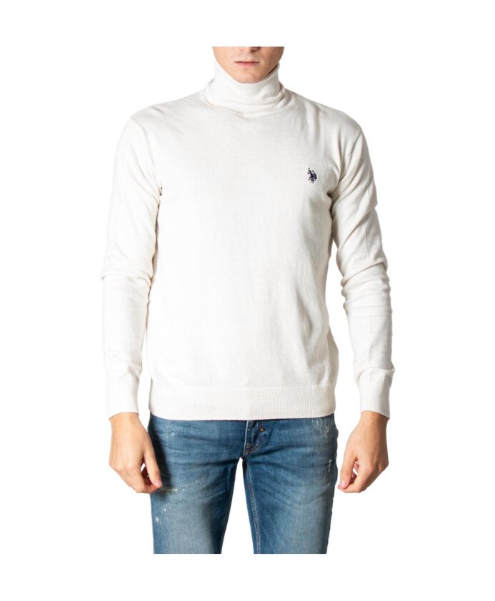 pull-a-col-roule-classique-blanc-tricot