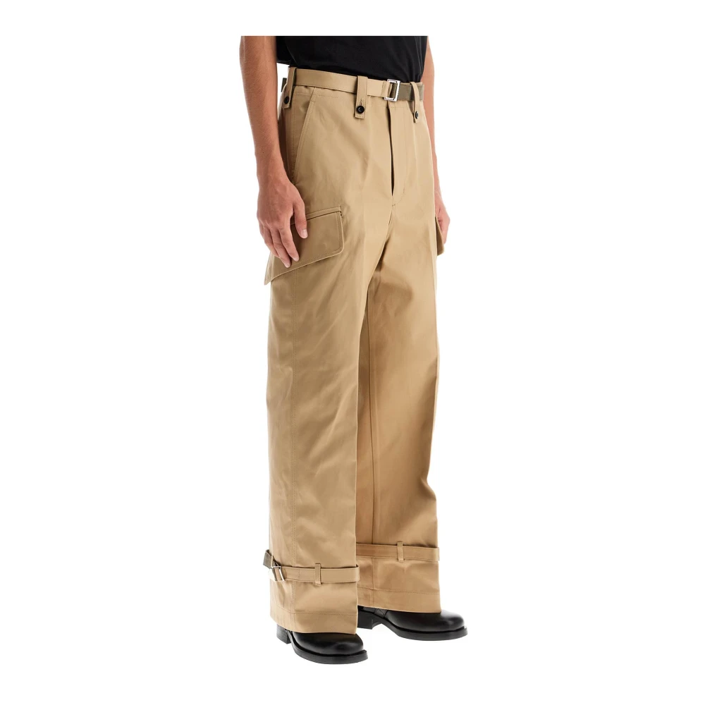 Sacai Cargo-geïnspireerde katoenen chino broek Beige Dames