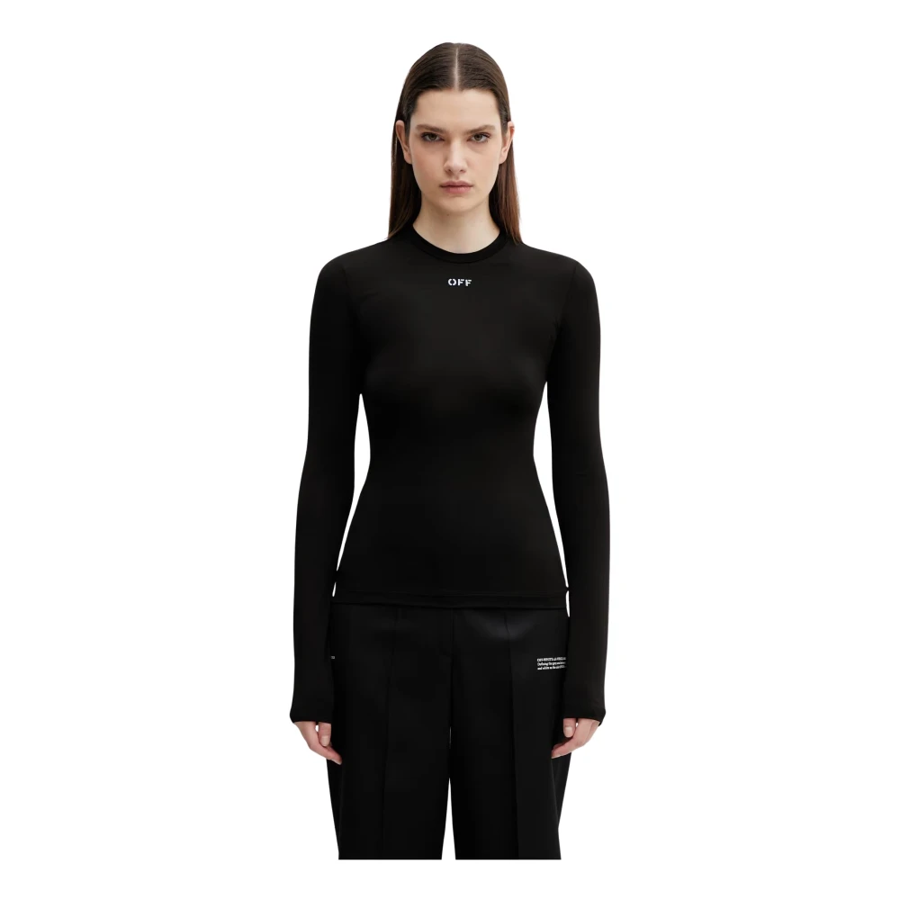 Off White Donna Nero Top, M, New,