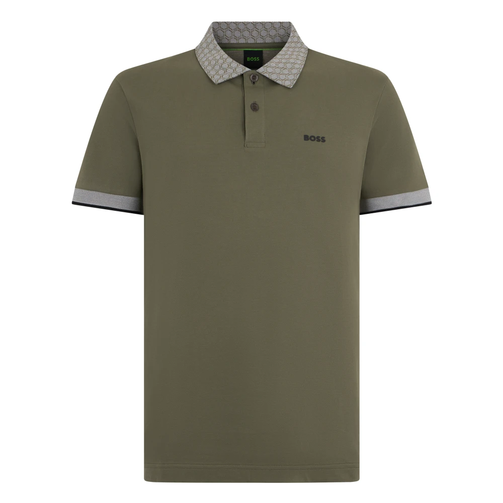 Hugo Men's Green Elastic Cotton Polo