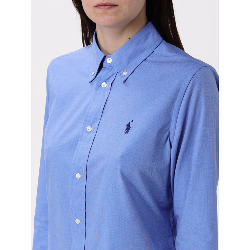 Polo Ralph Lauren Klassiek Katoenen Overhemd voor Mannen Blue Dames