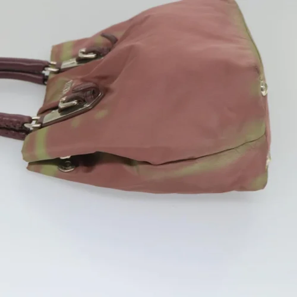 Prada Vintage Pre-owned Nylon handbags Pink Dames