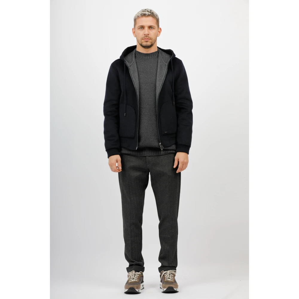 Dondup Jersey wortelbroek met strepen Gray Heren