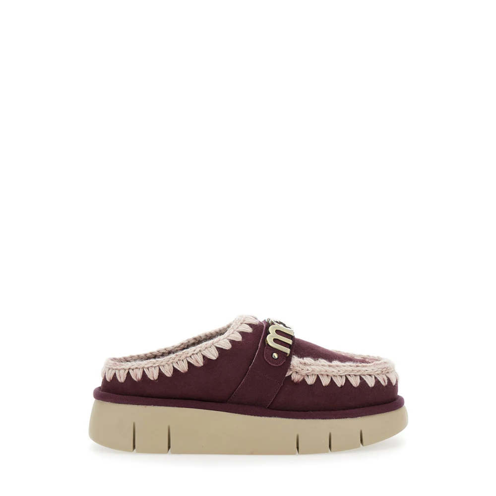 Mou Donna Rosso - Sandali Bordeaux Con Logo Bounce Clog - Shoes - 39 Eu