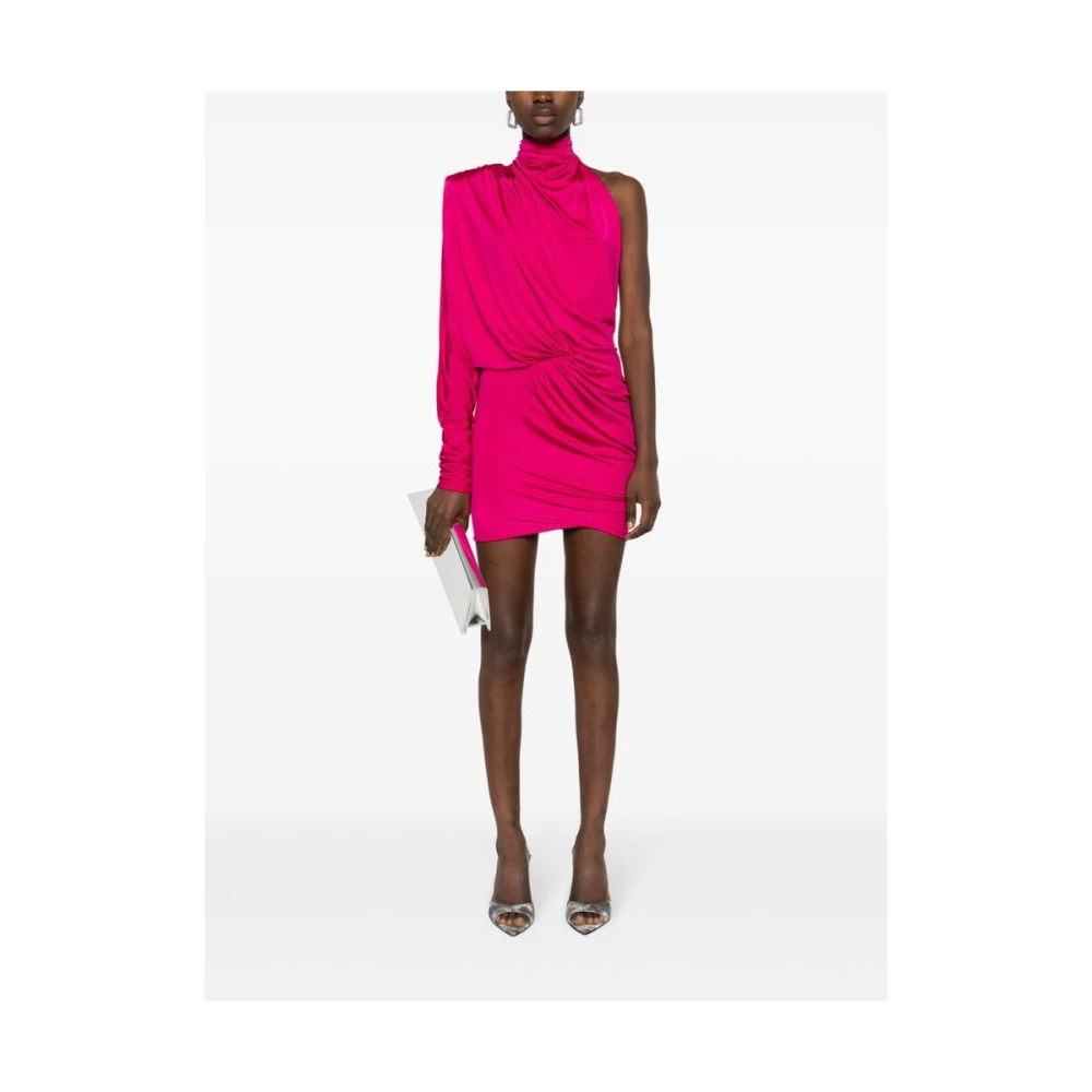 Alexandre Vauthier Roze High-Shine One-Shoulder Jurk Pink Dames