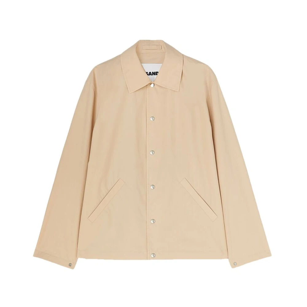 Jil Sander Beige Katoenen Poplin Buitenkleding Beige Heren