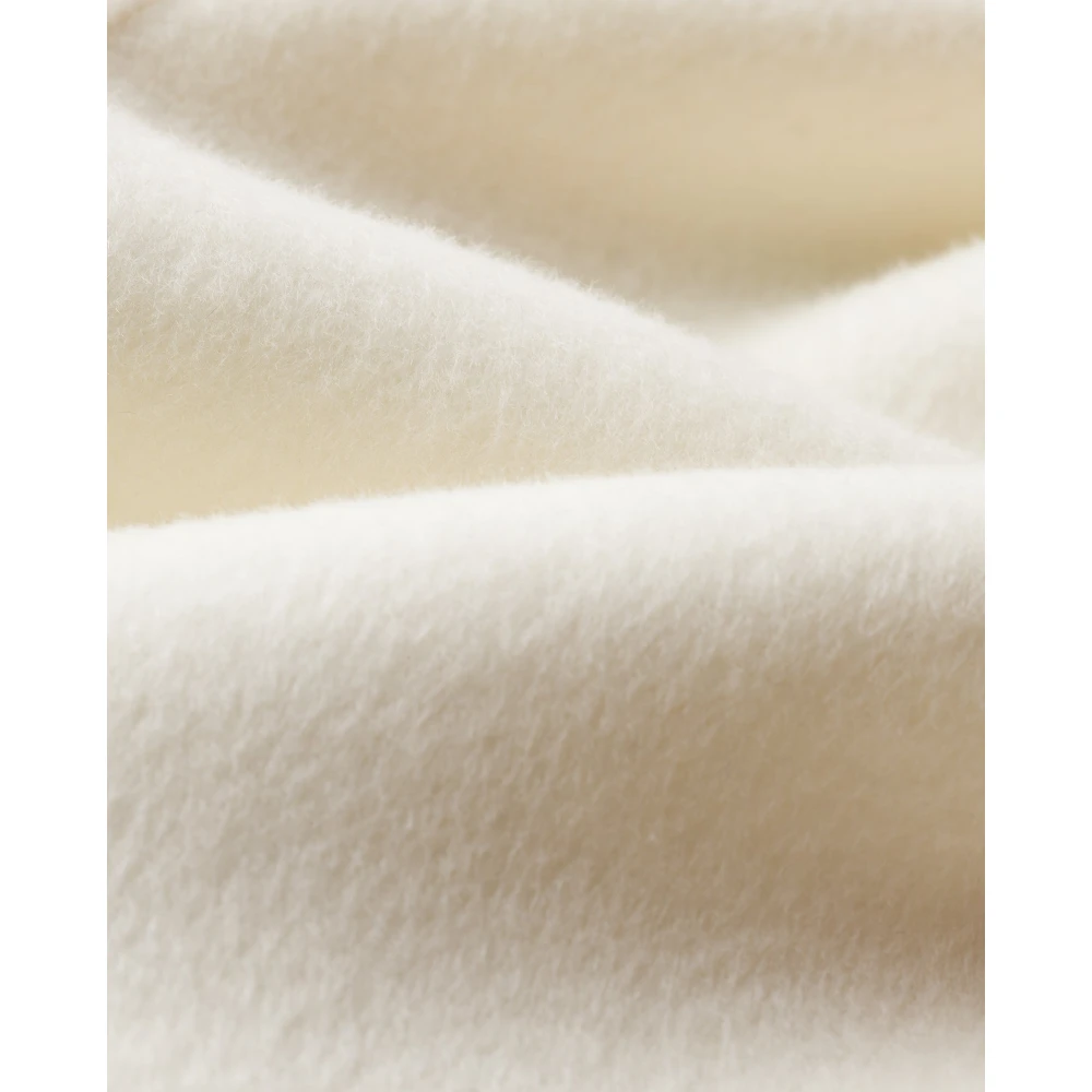 IVY OAK Midi Wollen Jas met Riem en Zakken White Dames