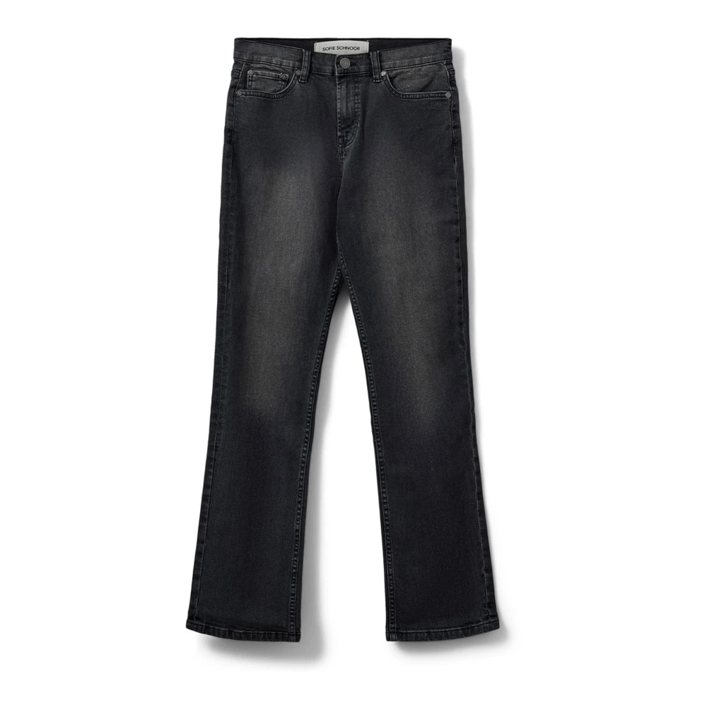 Sofie Schnoor Gray Straight Fit Jeans, Female, M, Carisw Mid Jeans