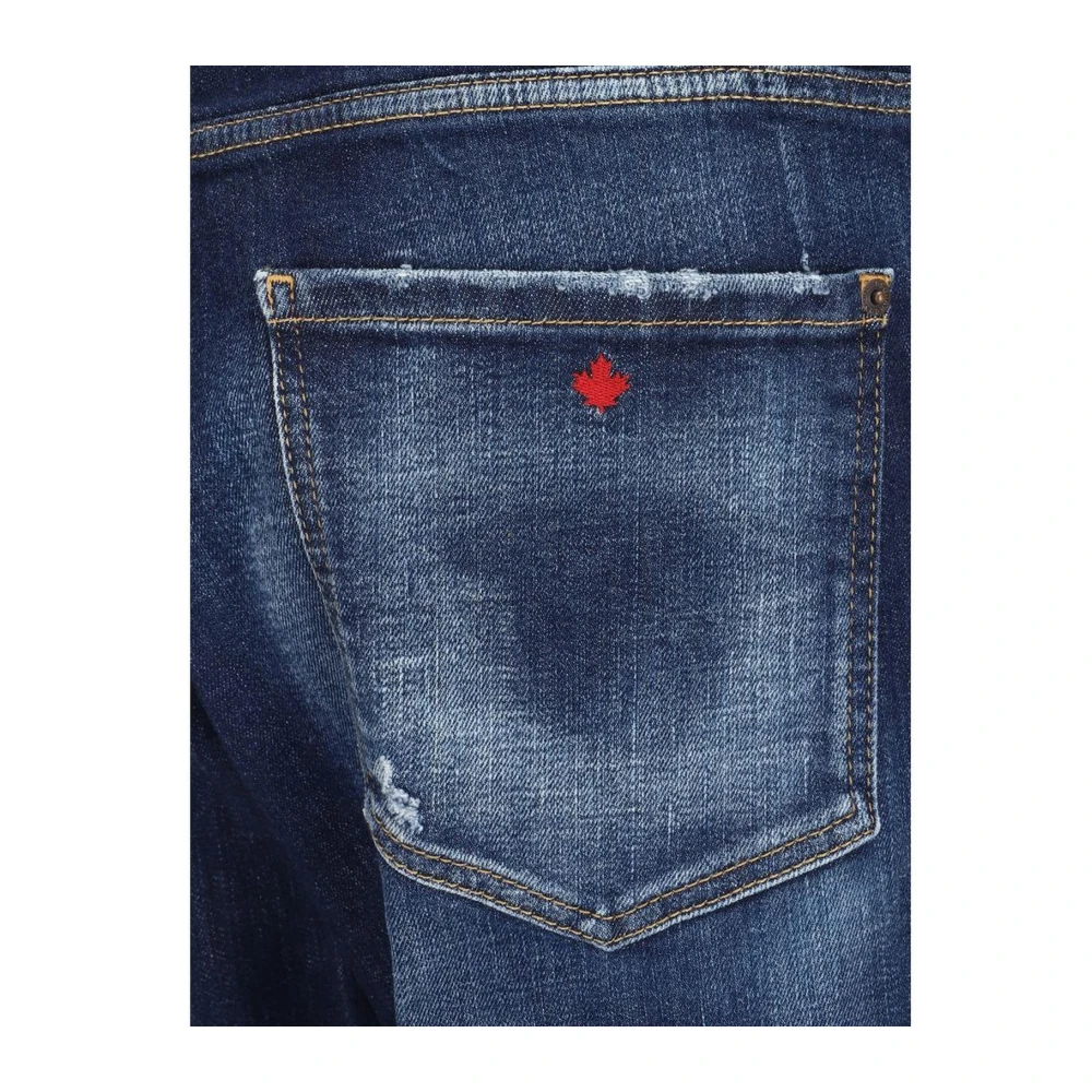 Dsquared2 Jeans met kenmerkend leren embleem voor coole kerel Blue Heren