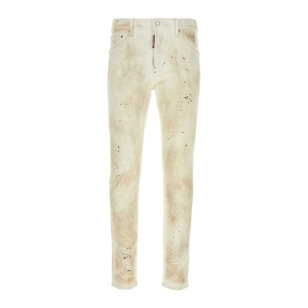 Dsquared2 Men's White Classic Denim Jeans For Everyday Wear