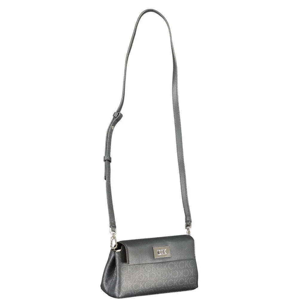 Calvin Klein Zwarte Polyester Crossbody Tas met Logo Gray Dames