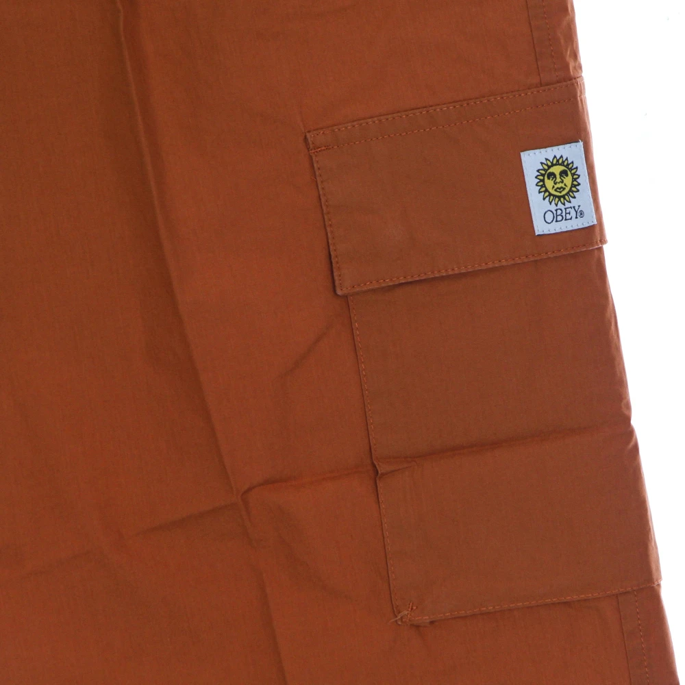 Obey Lichte Cargo Broek Brown Heren