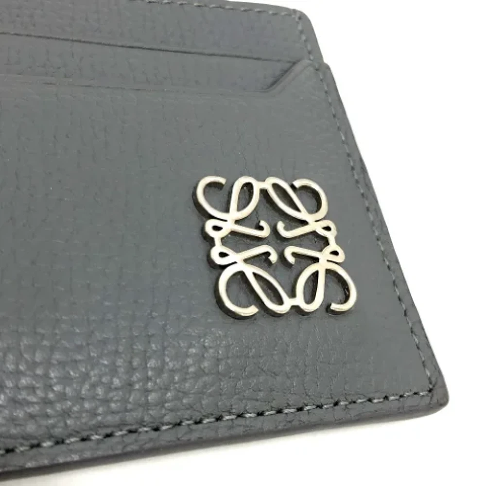 Loewe Pre-owned Leather wallets Gray Dames